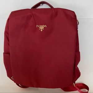 Deep Red POABA AntiTheft Convertible Backpack NWOT